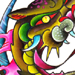 tattoo galleries/ - severed panther snake morph head - 14433
